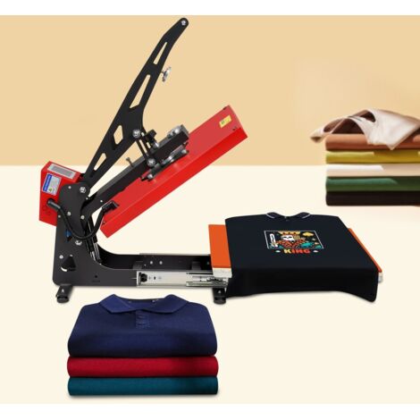 Machine à repasser magnétique semi-automatique 220v rouge 2500 watts machine à repasser les chemises machine à repasser machine à transfert de chaleur 75 cm40 cm
