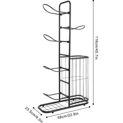 Étagère De Rangement DAJASD 4 Niveaux – Métal, 32,5x26,5x6 Cm, Pour Ballons De Sport Et Autres Accessoires