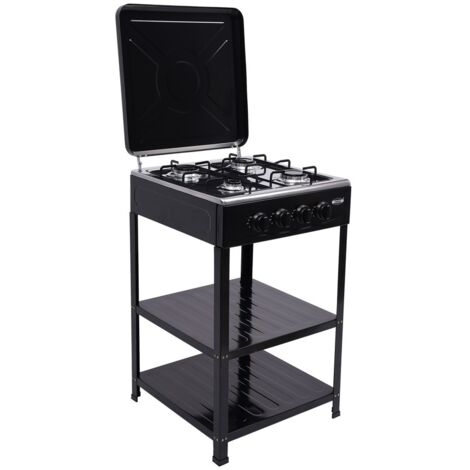 Cuisinière à Gaz Phénix PG-901LT - 5 Feux - Verre Noir - Autonome - Propane/Gaz Naturel