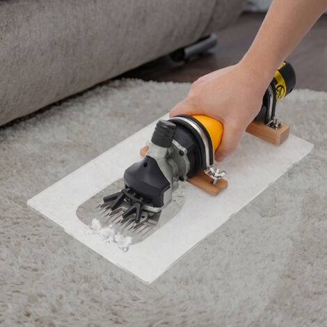 Ensemble tondeuse à laine 690 W avec support, coupe-tapis électrique, ciseaux à tapis, coupe-tapis à faible vibration, pince à couper les tapis