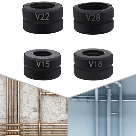 Pince à sertir 4 pièces, matrices de sertissage, mâchoires de sertissage pour tubes, jeu de mâchoires de sertissage pour tubes 15-28 mm
