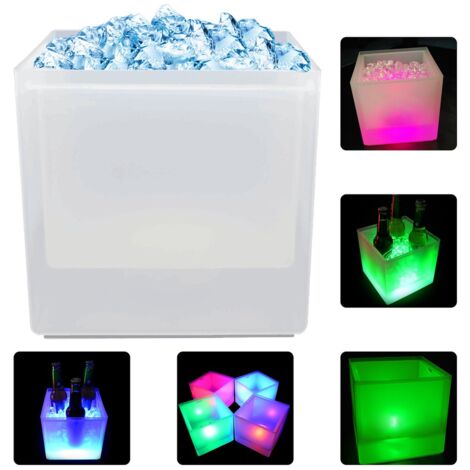 Seau à Glaçons Transparent Avec Poignée - Idéal Pour Champagne Et Bouteilles - Parfait Pour Fêtes Et Pique-Niques