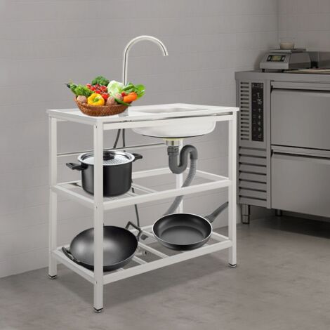SOFETIY MAX Évier De Cuisine 40 X 45 Cm, Évier 1 Bac Avec Panier De Drainage , Robinet Cuisine Avec Douchette, Évier à Encastrer | Leroy Merlin