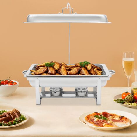 Four à couvercle suspendu à compartiment unique, plateau en acier inoxydable, réchauffeur de buffet à plateau, distributeur et réchauffeur de buffet, couvercle suspendu.
