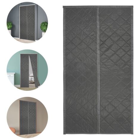 Senderpick – Rideau isolant phonique et thermique – Tissu imperméable – Dimensions 110 x 210 cm – Réduit bruits et courants d'air – Couleur gris