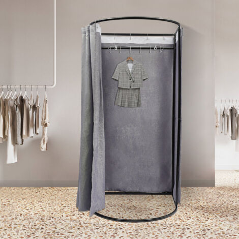 Senderpick – Cabine d'essayage simple 95 x 100 x 200 cm – Tissu d'ombrage et flanelle de lin – Rideau occultant pour protection de la vie privée – Capacité 8-9 kg