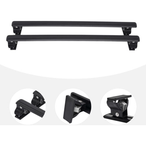 Barres De Toit Verrouillables Pour Hyundai Santa Fe 2024-2025 - Lot De 2 - Noires - Neuves
