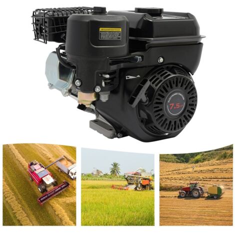 Moteur à essence 4 temps 212 cm3 7,5 CV Moteur portable agricole monocylindre