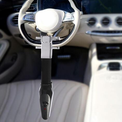 Antivol de volant pour voiture Dispositif antivol haut de gamme Antivol avec alarme et verrouillage du volant Antivol de volant avec fonction d'alarme à bande (1/5)
