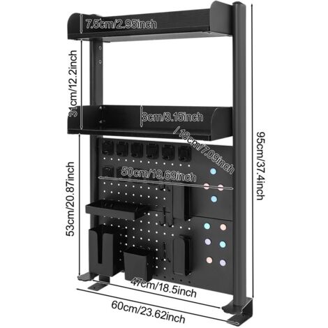 Nizer Étagère de bureau à 3 niveaux pour bureau d'ordinateur avec