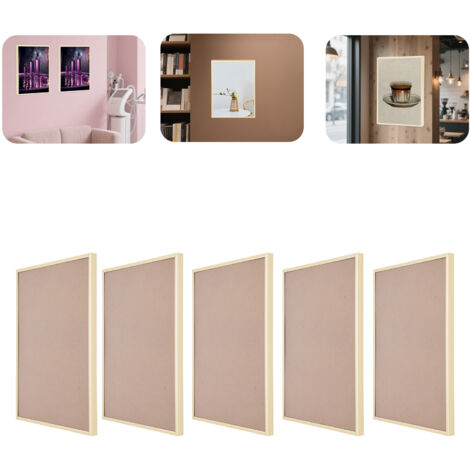 Cadre pliable en aluminium DIN A3, lot de 5 avec profilé en aluminium sans verre - Cadre photo pliable doré - Cadre photo pour photos, affiches, cadres pour certificats (1/5)