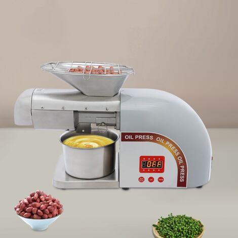 Presse à huile 1800 W, extracteur électrique automatique à froid et à chaud, acier inoxydable alimentaire 340, idéal pour presser les arachides, les graines de sésame, les noix, les amandes, les grain (1/5)