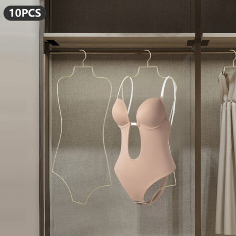 Ensemble de dix cintres métalliques élégants pour bikinis - Cintres métalliques pour lingerie, maillots de bain et costumes de bain - Présentez et organisez votre collection de maillots de bain avec é