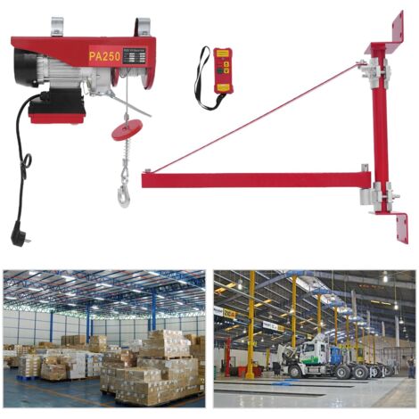 Treuil électrique 400 Kg – Moteur 850 W, Hauteur De Levage 12 M, Télécommande Sans Fil, Idéal Garage, Atelier, Chantier