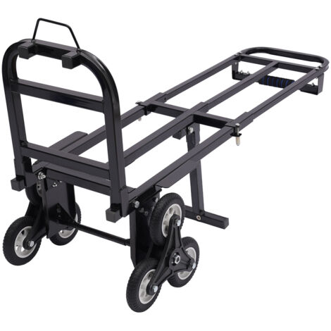Chariot d'escalier professionnel pliable 210 kg 6 roues Sac d'escalier pliable Chariot d'escalier déformable Chariot antirouille Cadre de transport Monte-escalier (1/5)