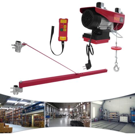 Treuils électriques, palans électriques, palans électriques avec commande sans fil, palans électriques à deux élingues de 125 kg à 250 kg Hauteur de levage : 12 mètres