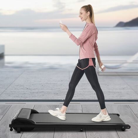 Tapis roulant pliable 2 en 1 pour la maison, tapis roulant pliable avec haut-parleur Bluetooth, support pour téléphone et télécommande, faible niveau sonore et protection des genoux (1/5)