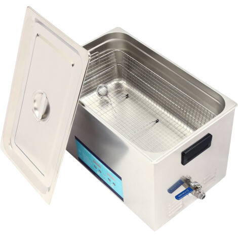 Nettoyeur à ultrasons professionnel 30 L, nettoyeur à ultrasons avec dégazage et minuterie numérique pour bijoux, bagues, lunettes, prothèses dentaires, etc. (1/5)