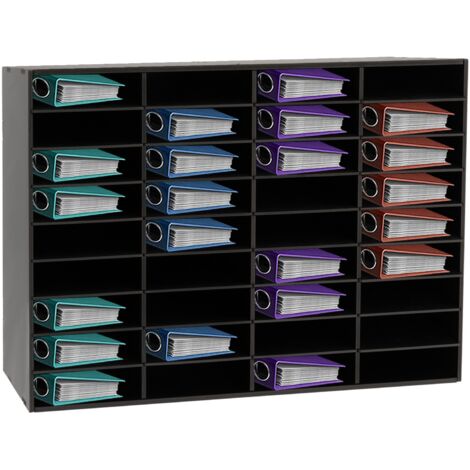 Bac à courrier en PVC Bac à courrier 4 x 9 compartiments Bac à courrier de bureau 100 x 30 x 61 cm Étagères Compartiments de rangement Système de rangement Porte-documents de bureau (1/5)