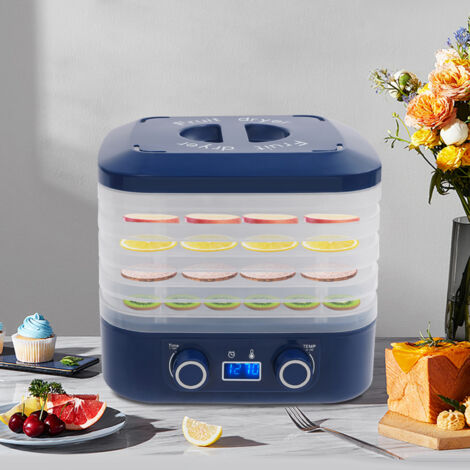 Déshydrateur à 5 plateaux, déshydrateur alimentaire avec contrôle de température 35-70 °C et minuterie 48 heures, écran LED, déshydrateur de fruits, déshydrateur alimentaire pour viande, fruits et lég (1/5)