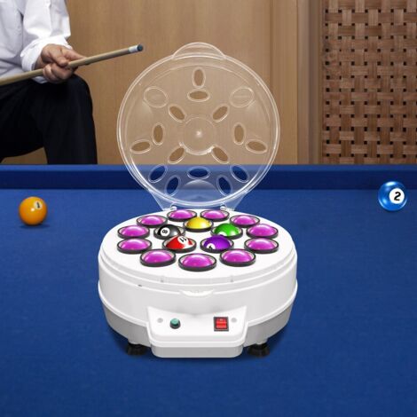 Nettoyeur automatique de boules de billard à 1000 tours/minute Nettoyeur électrique de boules de billard Machine de nettoyage entièrement automatique pour table de billard 16 boules (1/5)