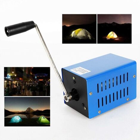 Générateur à manivelle 20W, générateur de chargeur USB portable d'urgence haute puissance pour les activités de survie de randonnée de camping de voyage en plein air (1/5)