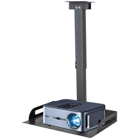 Support de projecteur Support de projecteur à fixer au plafond Suspension du plateau de projecteur Hauteur réglable 34-56cm Noir 14kg