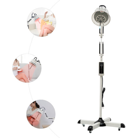 Lampe chauffante minérale à infrarouge lointain 3 en 1 TDP Lampe thérapeutique pour acupuncture Lampe thérapeutique sur pied avec lumière rouge pour soulager les douleurs chroniques et l'arthrite