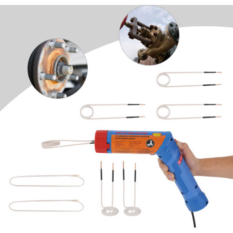 Chauffage à induction magnétique 1100 W, chauffage à induction électromagnétique rotatif à 10 bobines, outil de retrait de vis à induction sans flamme, ensemble d'appareils portatifs de chauffage à in (1/5)