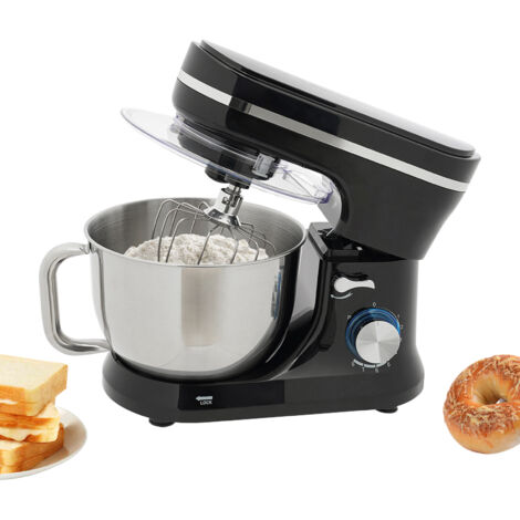 Batteur sur socle, 3 en 1, 8 vitesses, 1000 W, 4,5 L, tête inclinable, avec bol, crochet pétrisseur, fouet et batteur, batteur de cuisine pour la pâtisserie, les gâteaux et la plupart des cuisiniers a (1/5)