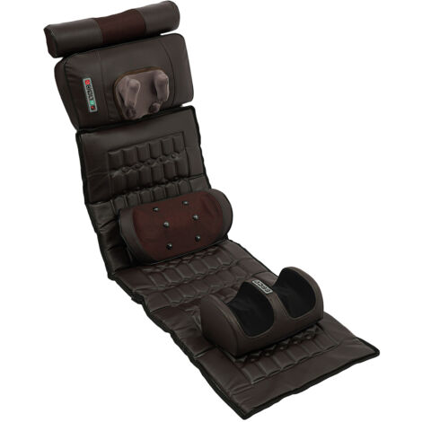 Tapis de massage complet, tapis de massage électrique à 9 modes, tapis de massage chauffant et vibrant 36 W, 130 x 49 cm