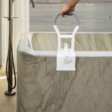 Barre d'appui pour baignoire pour personnes âgées, poignées de salle de bain, blanc, barre d'appui pour l'entrée et la sortie, gris (≥ 8 cm) (1/5)