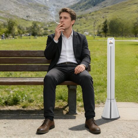 Cendrier en acier inoxydable, cendrier sur pied d'extérieur, poubelle professionnelle avec sac intérieur, adaptée aux particuliers, aux bureaux, aux restaurants, aux bars et aux supérettes
