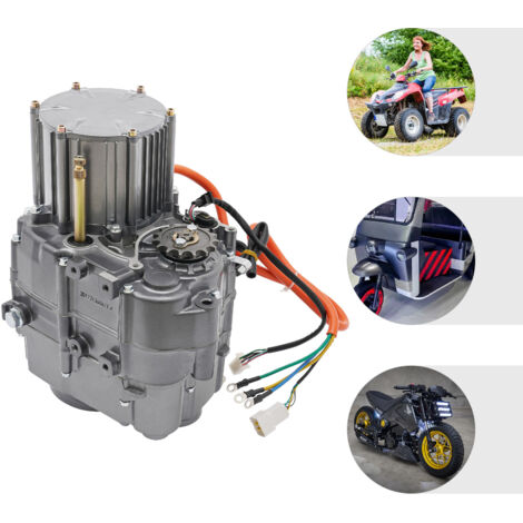 Kit moteur CC sans balais de 1 000 W avec contrôleur, kit de conversion DIY pour moteur 72 V, adapté à la conversion de buggies, motos électriques, quads (ATV) et tricycles