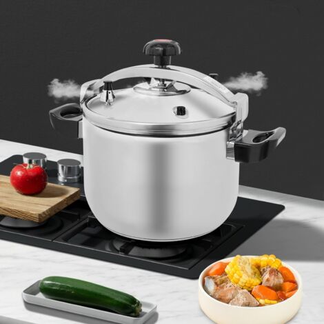 Autocuiseur de 26 litres, autocuiseur en acier inoxydable, autocuiseur à verrouillage de sécurité, conception anti-explosion, compatible avec tous les types de cuisinières, autocuiseur de cuisine