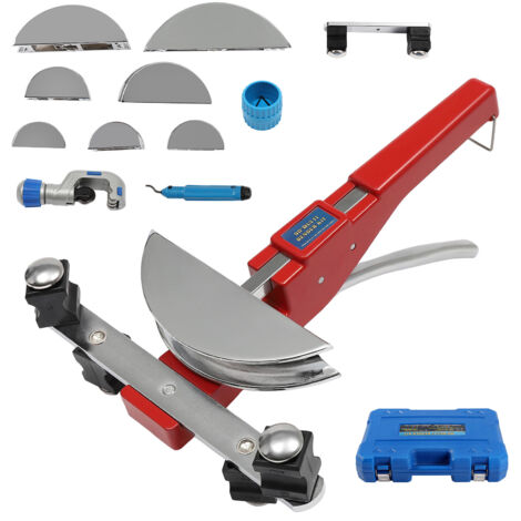 Jeu d'outils pour cintrer les tuyaux Outil pour cintrer les tuyaux à une main Machine à cintrer les tuyaux Cintreuse manuelle pour tuyaux Ø 6–22 mm, rouge (1/5)