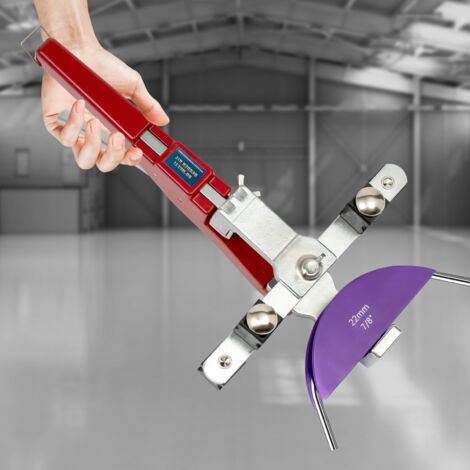 Cintreuse de tuyaux Cintreuse pour tuyaux en cuivre et flexibles de frein Manuelle avec coupe-tube Ébavureur pour pinces à cintrer Outil de cintrage pour flexibles de frein 6-22 mm à 90° (1/5)