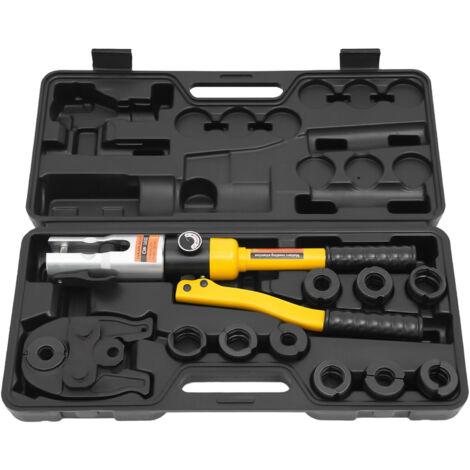 Pince à sertir professionnelle, pour tubes en cuivre, en acier au carbone et en acier inoxydable. Inserts de mâchoires V12, V15, V18, V22, V28 et M12, M15, M18, M22, M28, comprenant (1/5)