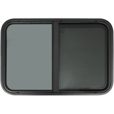 Fenêtre coulissante horizontale pour camping-car, 76 cm (L) x 51 cm (H), pour camping-cars, camions à benne basculante et camions de transport de marchandises de 3,6 à 5,4 cm d'épaisseur