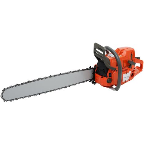 Tronçonneuse à essence 71 cm³ à deux temps, tronçonneuse à essence sans fil portable de 71 cm, tronçonneuse à essence, idéale pour la coupe d'arbres et de bois