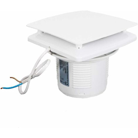 Senderpick – Ventilateur de plafond 100 mm pour salle de bain – Débit d'air 100 m³/h – Clapet anti-retour – Installation horizontale recommandée
