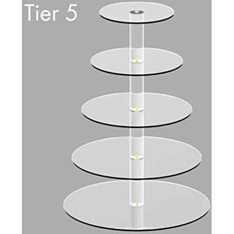 Présentoir à Cupcakes En Acrylique Transparent Avec Base Pour Mariage Fete Baby Shower 3 Niveaux Ronds Transparent 89072267