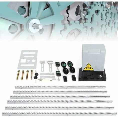 Senderpick – Kit de motorisation de portail coulissant – Charge maximale 2000 kg – Longueur de vantail 6 m – Moteur IP44 pour usage extérieur