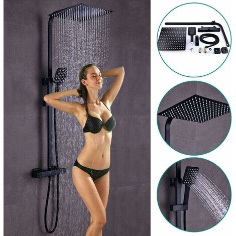 Système de douche thermostatique avec pommeau de douche et douchette