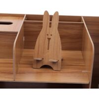 Organisateur D'étagère DIY Porte-fichiers - Compartiments Multicouches Pour Bureau Et Chambre, Couleur Bois Cerisier