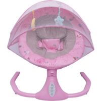 Berceuse électrique pour bébé rose Siège balançoire électrique pour bébé Hauteur réglable Berceuse électrique pour bébé d'intérieur avec 4 hauteurs de balancement Musique, Bluetooth