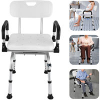 Chaise de douche Hauteur réglable Tabouret de douche pivotant Chaise de douche 180kg/396.83lbs