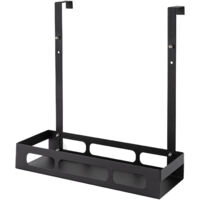 Étagère de douche à suspendre, étagère de douche, noire, sans perçage, en acier inoxydable, panier de douche, étagère à suspendre au-dessus de la paroi de douche pour salle de bain