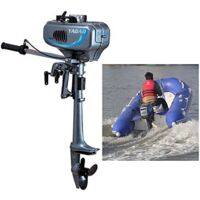 Moteur Hors-Bord Essence 3.5CV - Refroidissement Eau - 2 Temps - Pour Bateau Petit Bateau