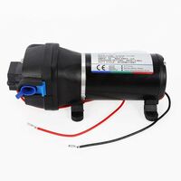 Pompe de Surpression Auto-amorçante Pompe à Membrane électrique Automatique DC 12V Pressostat Pompe de Surpression électrique avec Filtre Amovible 132W